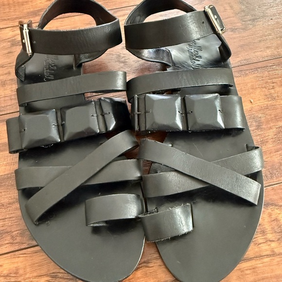 Loeffler Randall Black Leather Gladiator Sandal | Size 8 - Picture 2 of 6